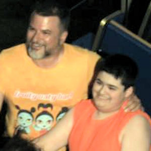 Connor and Father on Roller Coaster