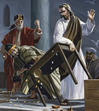 Jesus drives out themoneychangers